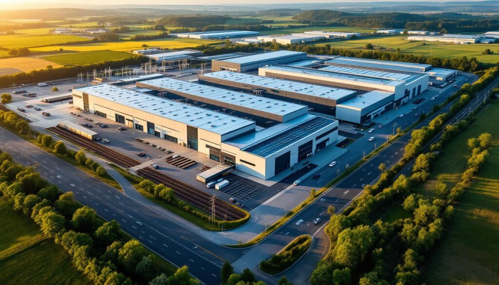 Slovak battery manufacturing facility in Šurany showing advanced industrial infrastructure for EV battery production in Central Europe's emerging manufacturing hub