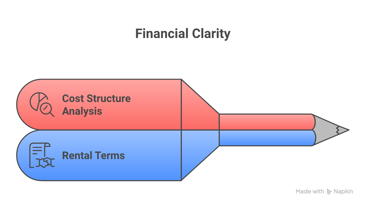 Cost Structure Analysis and Rental Terms - sklady na prenajom visualization
