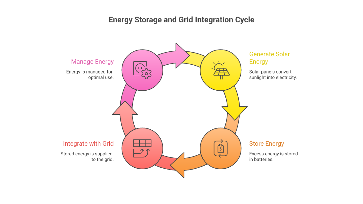 Energy Storage and Grid Connection Solutions - industrial park solar visualization